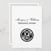 Monogramm Schriftart DIY BG Einladung (Vorne/Hinten)