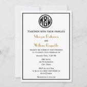 Monogramm Schriftart DIY BG Einladung (Vorderseite)