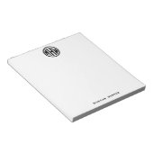 Monogramm Schriftart DIY BG Notizblock (angewinkelt)