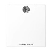 Monogramm Schriftart DIY BG Notizblock (Vorderseite)