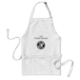 Monogramm Schriftart DIY BG Schürze