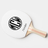 Monogramm Schriftart DIY BG Tischtennis Schläger (Seitenansicht)