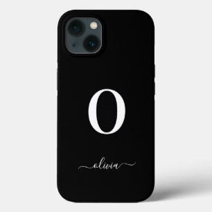 Monogramm Schriftzug Name Personalisiert Schwarz u Case-Mate iPhone Hülle