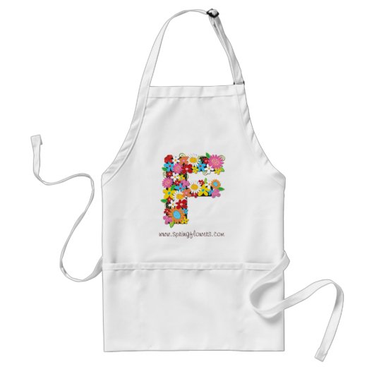 Monogramm-Schürze für Blütenfrüchte Schürze (Vorne)