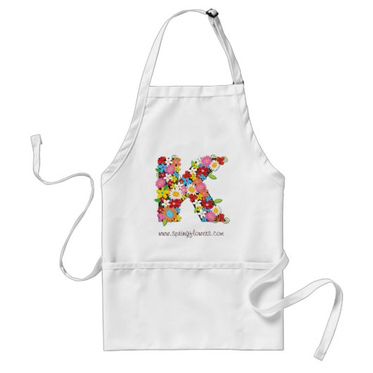 Monogramm-Schürze für Blütenfrüchte Schürze (Vorne)