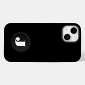 Monogramm Schwarz Case-Mate iPhone Hülle (Rückseite (Horizontal))