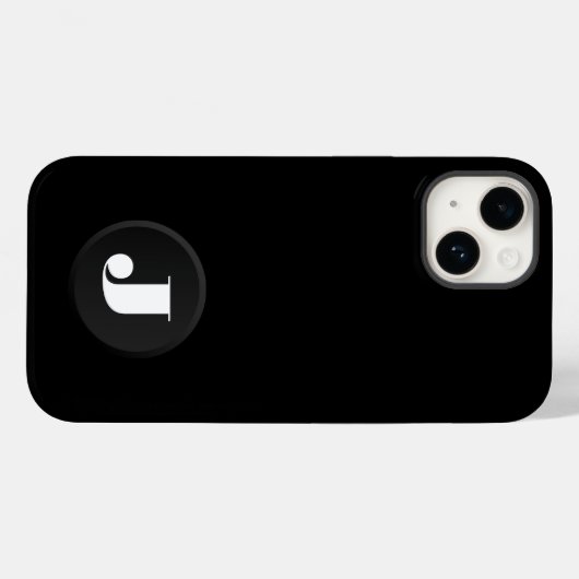 Monogramm Schwarz Case-Mate iPhone Hülle (Rückseite (Horizontal))