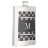 Monogramm Schwarz geprüft Flachmann (Rechts)