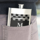 Monogramm Schwarz geprüft Flachmann (Beispiel)