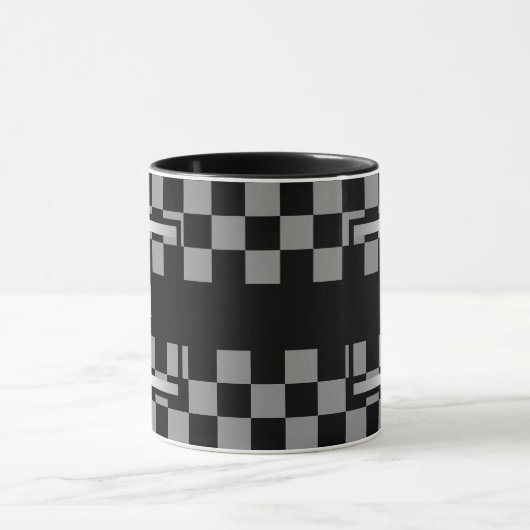 Monogramm Schwarz geprüft Tasse (Zentrum)