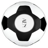 Monogramm Schwarz Grau Weiß Fußball (Gedreht)