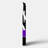 Monogramm Schwarz, Lila Zebra Stripe iPad Air Hüll Case-Mate iPhone Hülle (Rückseite / Links)