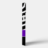 Monogramm Schwarz, Lila Zebra Stripe iPad Air Hüll Case-Mate iPhone Hülle (Rückseite / Rechts)