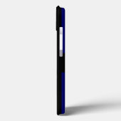 Monogramm Schwarz, Navy Blau, Weißer Strichcodestr Case-Mate iPhone Hülle (Rückseite / Links)