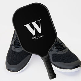 Monogramm Schwarz Pickleball Schläger