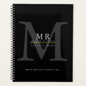 Monogramm Schwarz Planer (Vorderseite)