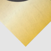 Monogramm Schwarz und Gold Streifen Zebra Muster Seidenpapier (Ausschnitt)