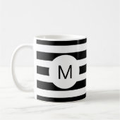Monogramm, schwarz und weiß gestrichen (benutzerde kaffeetasse (Links)