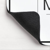 Monogramm Schwarz-weiß Einfach Beruflich Mousepad (Ecke)