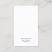 Monogramm Schwarz-Weiß-Elegant Visitenkarte (Rückseite)