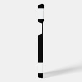 Monogramm Schwarz-Weiß-Floral iPhone Hülle (Rechte Seite)