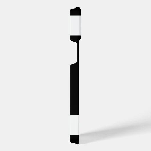 Monogramm Schwarz-Weiß-Floral iPhone Hülle (Rechte Seite)