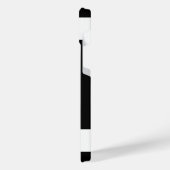 Monogramm Schwarz-Weiß-Floral iPhone Hülle (Linke Seite)