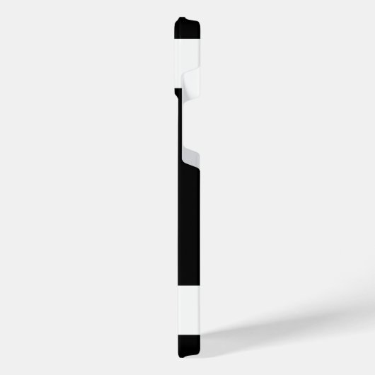 Monogramm Schwarz-Weiß-Floral iPhone Hülle (Linke Seite)