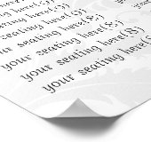 Monogramm Schwarz/Weiß-Lila Damaske Poster (Ecke)