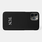 Monogramm Schwarz-weiß Minimalistisch Case-Mate iPhone Hülle (Rückseite (Horizontal))
