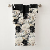 Monogramm-Schwarz-Weiß-Moderne Handtuch-Set Badhandtuch Set (Insitu)