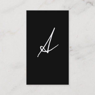 Monogramm / Schwarz & Weiß Visitenkarte