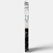 Monogramm Schwarz-weißer Beleg Case-Mate iPhone Hülle (Rückseite / Links)