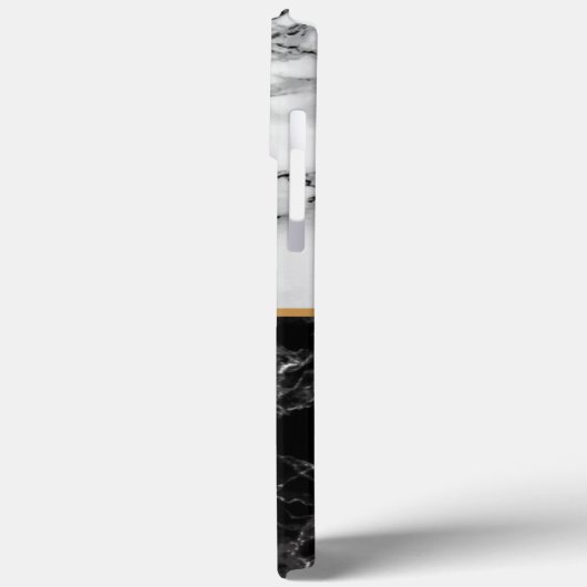 Monogramm Schwarz-weißer Beleg Case-Mate iPhone Hülle (Rückseite / Links)