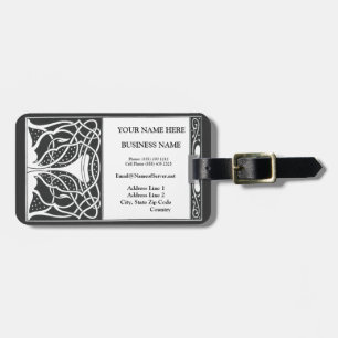 Monogramm-Schwarz-weißer feine Kunst-Deko Gepäckanhänger