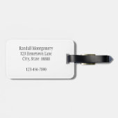 Monogramm Schwarz-weißes Aspen Bark Foto Gepäckanhänger (Rückseite horizontal)