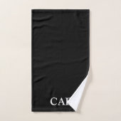 Monogramm Schwarz-weißes Minimalistisches Badetuch Badhandtuch Set (Handtuch)