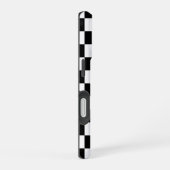 Monogramm Schwarz-weißes Prüfmuster iPhone 16 Hülle (Rechte Seite)