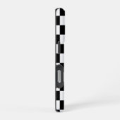Monogramm Schwarz-weißes Prüfmuster iPhone Hülle (Rechte Seite)