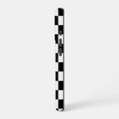 Monogramm Schwarz-weißes Prüfmuster iPhone Hülle (Linke Seite)