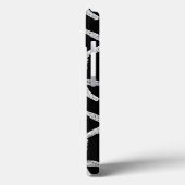 Monogramm Schwarz-weißes Starfish Muster Niedlich Case-Mate iPhone Hülle (Rückseite / Links)