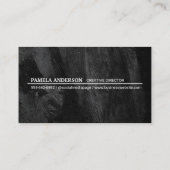 Monogramm | Schwarze Betonstruktur Visitenkarte (Rückseite)