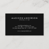 Monogramm / Schwarze Box / Grunge Visitenkarte (Rückseite)