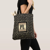 Monogramm Schwarze Goldfolie-Skript moderner, fein Tasche (Von Nahem)