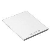 Monogramm Schwarze Katzen Notizblock (angewinkelt)