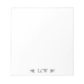 Monogramm Schwarze Katzen Notizblock (Vorderseite)