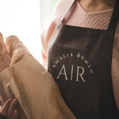 Monogramm Schwarze Personalisierte Schürze