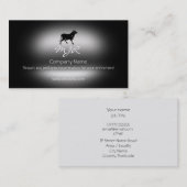 Monogramm, schwarze Stier-Silhouette, Visitenkarte (Vorne/Hinten)