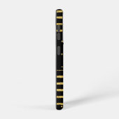 Monogramm Schwarze Streifen Punkte Samsung Galaxy Hülle (Rechte Seite)