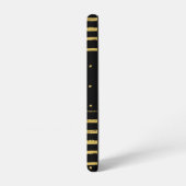 Monogramm Schwarze Streifen Punkte Samsung Galaxy Hülle (Linke Seite)